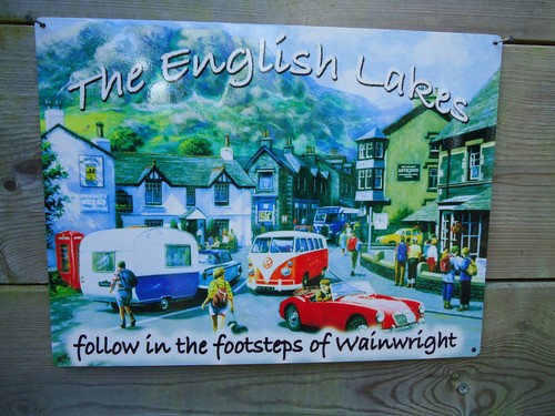 The english lakes metal sign - the,